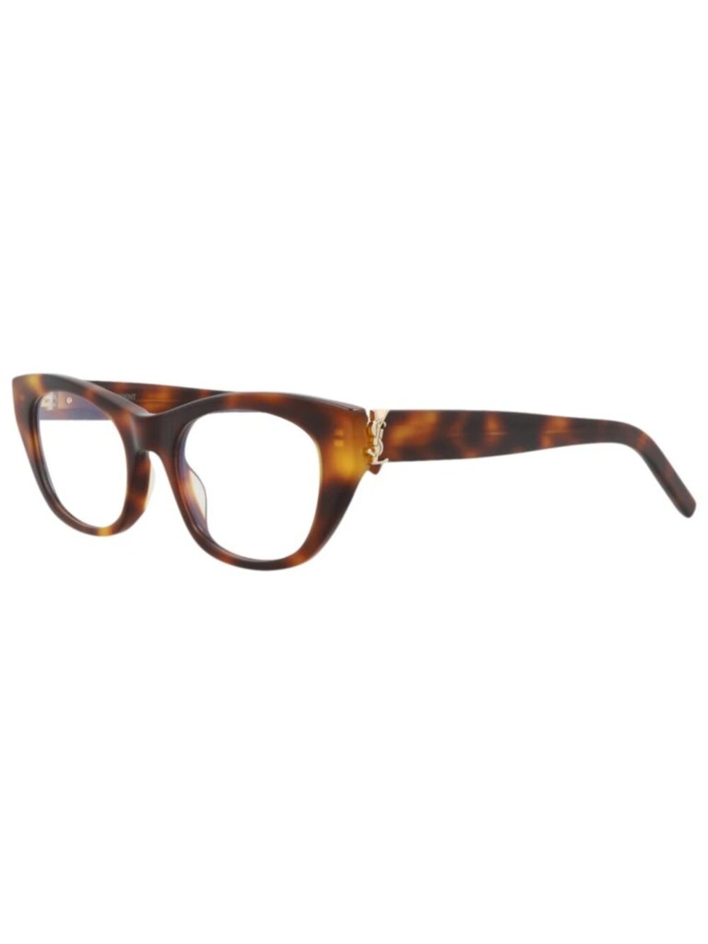 New Saint Laurent Women's Eyeglasses Cat Eye Acetate Frame Havana Havana